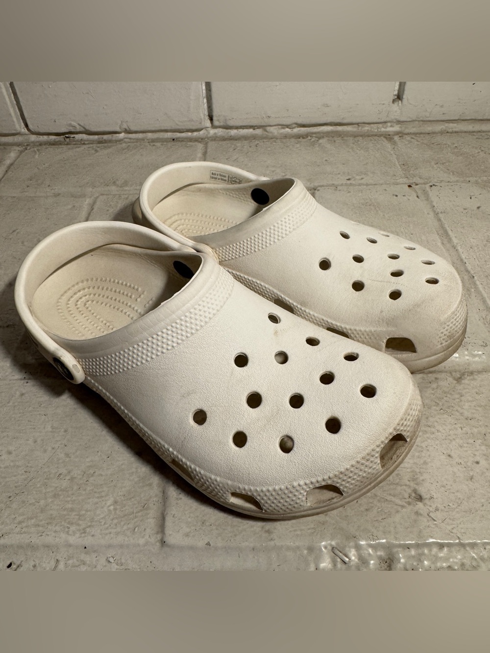 Crocs Classic Clog White Unisex Mens 6 Women 8 Slip On Shoes